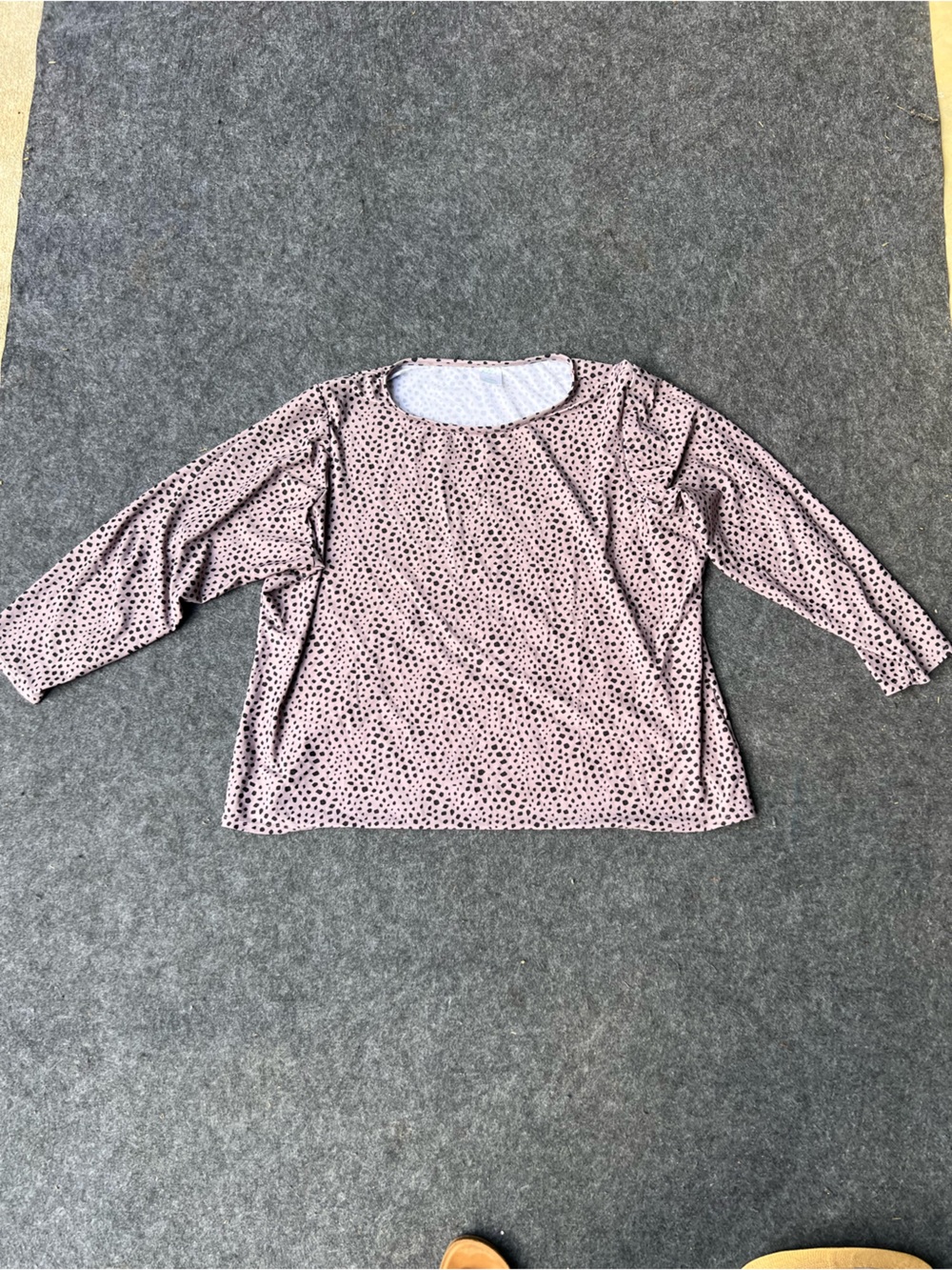 Kona Sol Pink Long-Sleeve Polka Dot Top